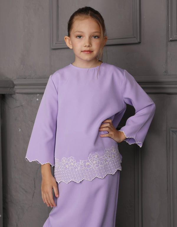 KIDS BAJU KURUNG KEDAH AGNES (LILAC)